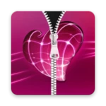 heart zipper android application logo